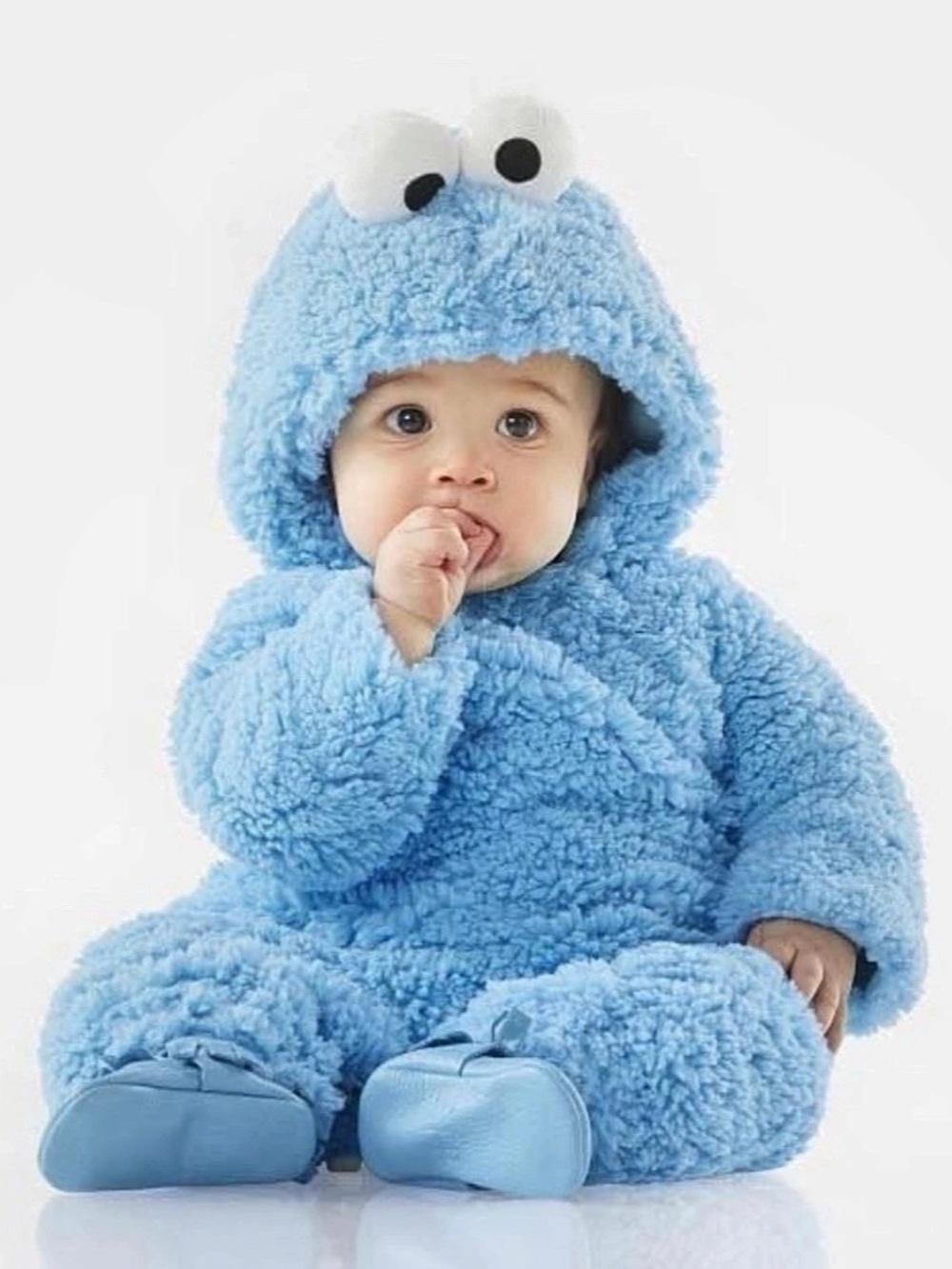Pottery Barn Kids Sesame Street Cookie Monster Baby Costume Blue 12 Months